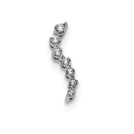 14k White Gold Diamond Slide Pendant