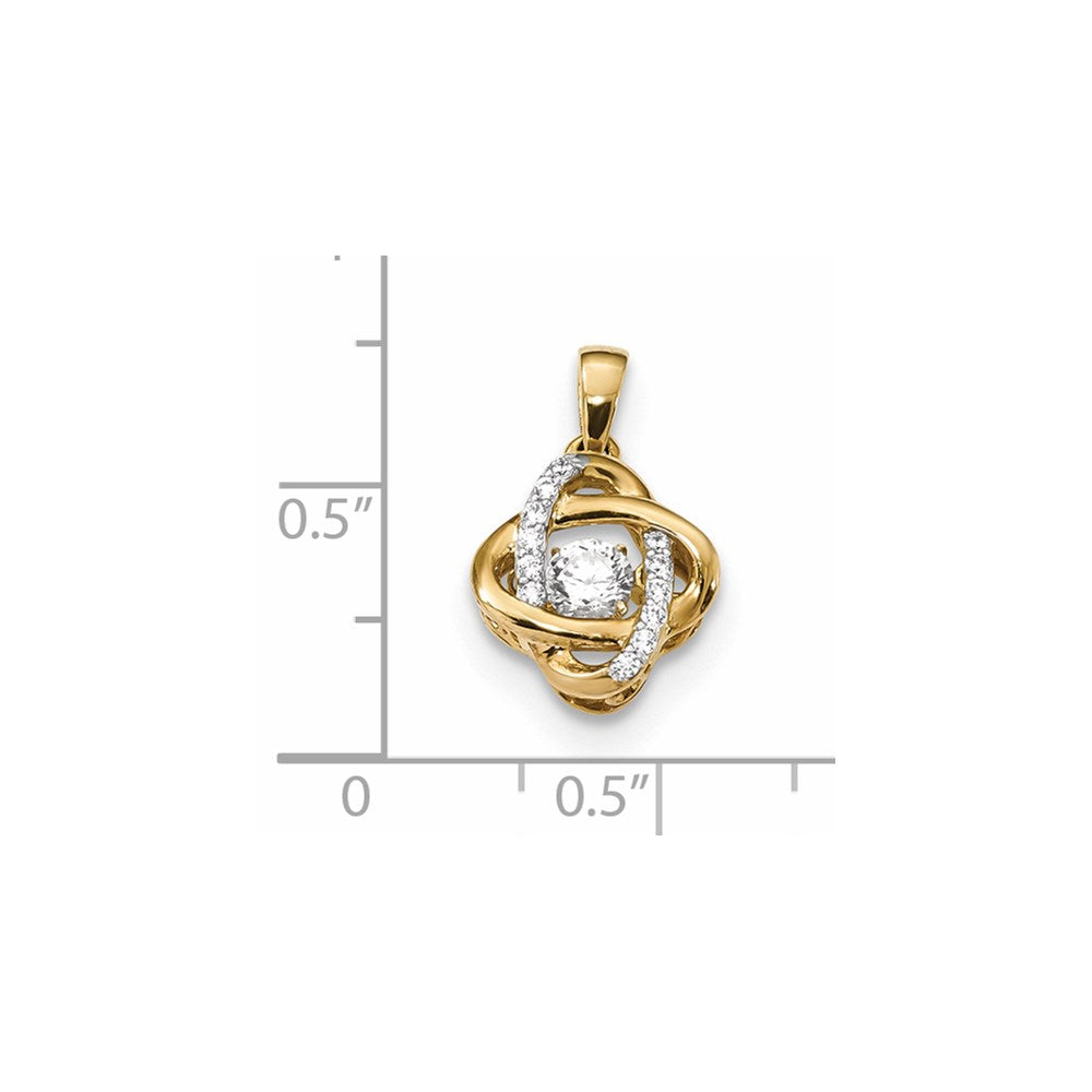 14k Yellow Gold Vibrant Real Diamond Pendant