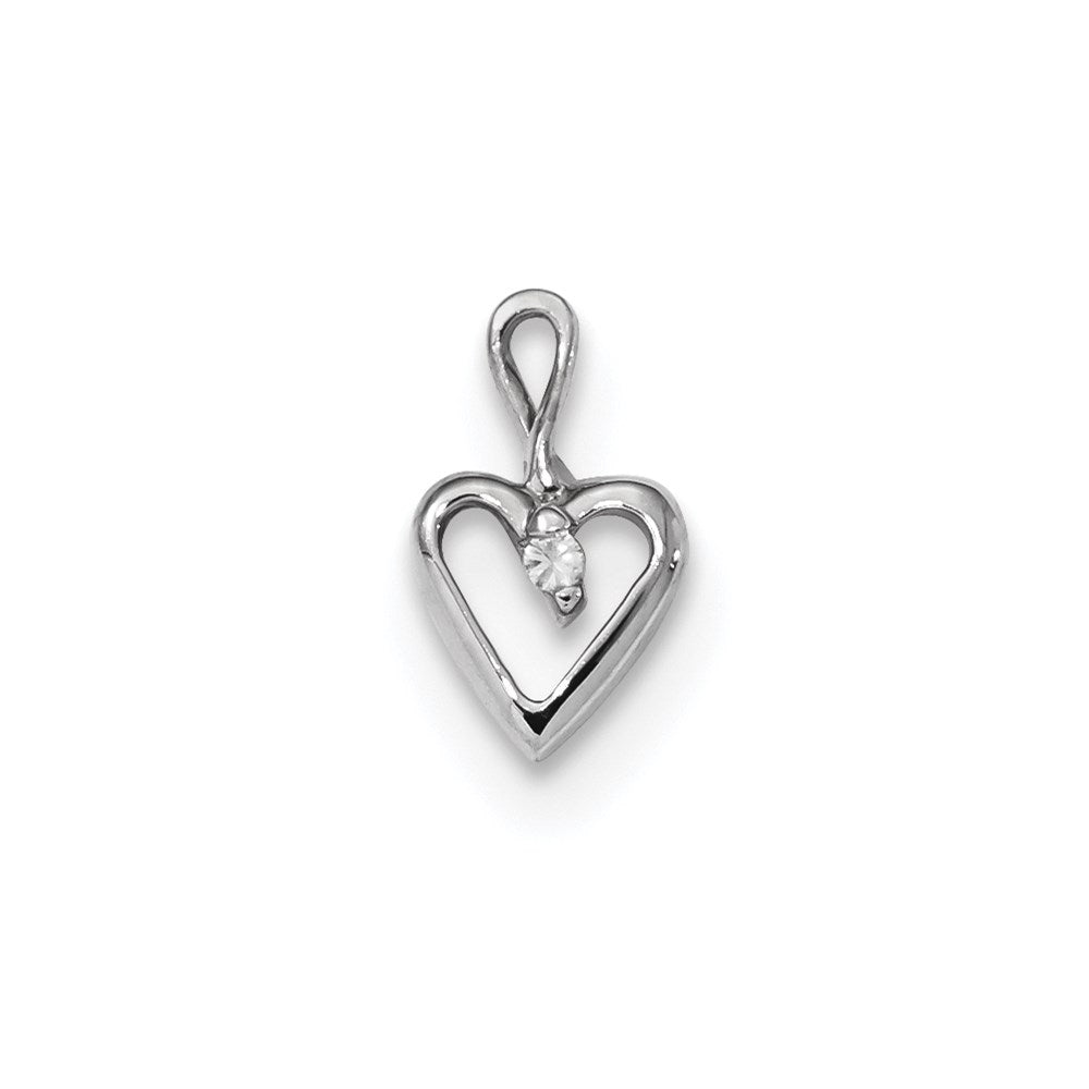 14k White Gold Diamond Pendant