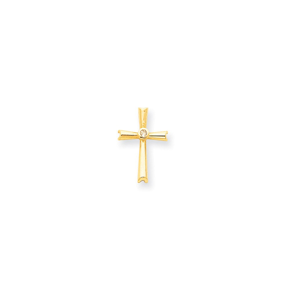 14k VS Diamond cross pendant