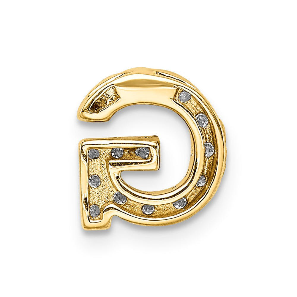 14k Diamond Initial G Charm