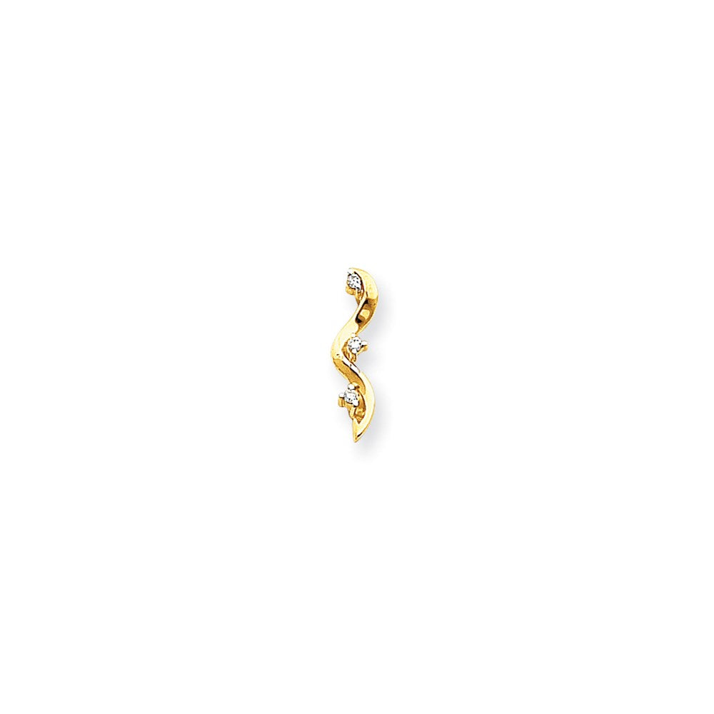 14k VS Diamond three stone pendant