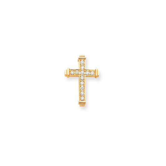 14k VS Diamond cross pendant