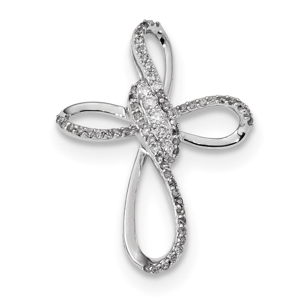 14k White Gold Diamond Slide Pendant