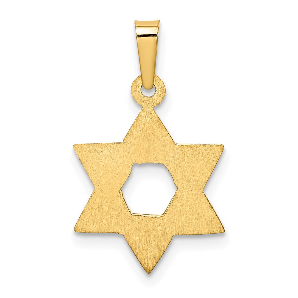 14k Yellow Gold Star of David Pendant