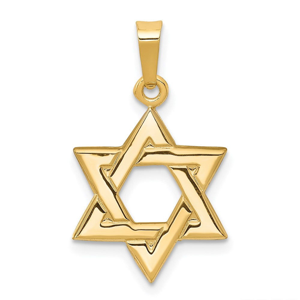 14k Yellow Gold Star of David Pendant