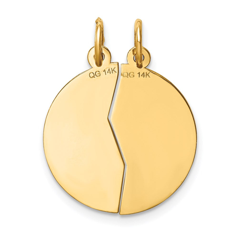 14k Yellow Gold 2-piece Mizpah Charm