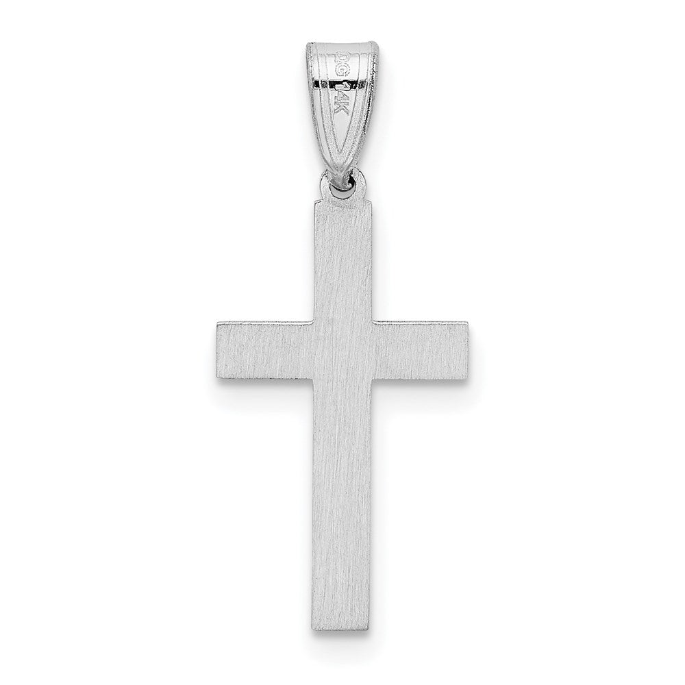 14k White Gold Cross Pendant