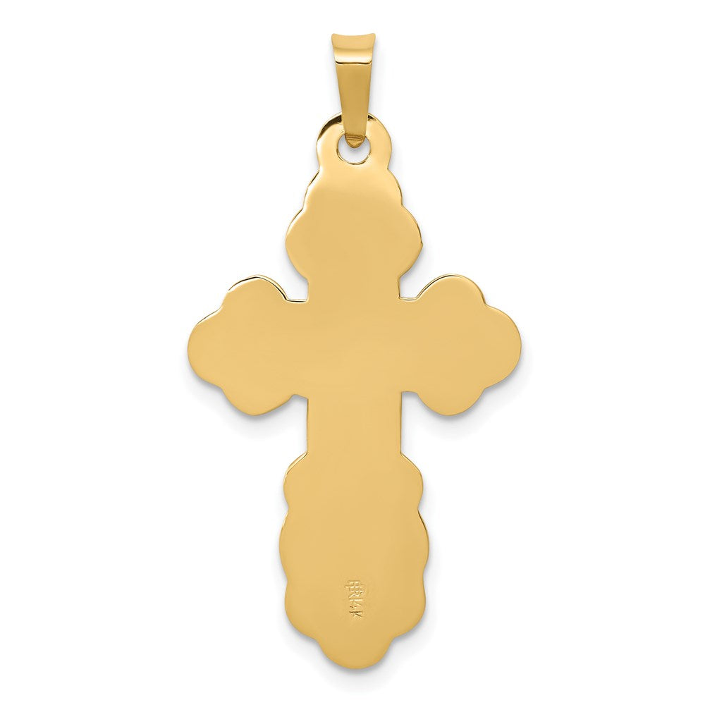 14k Yellow Gold Eastern Orthodox Cross Pendant