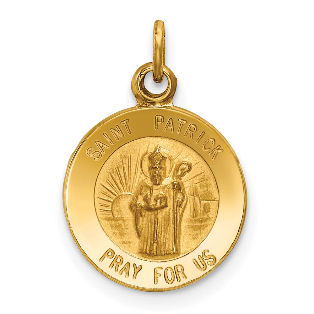 14k Yellow Gold Saint Patrick Medal Charm