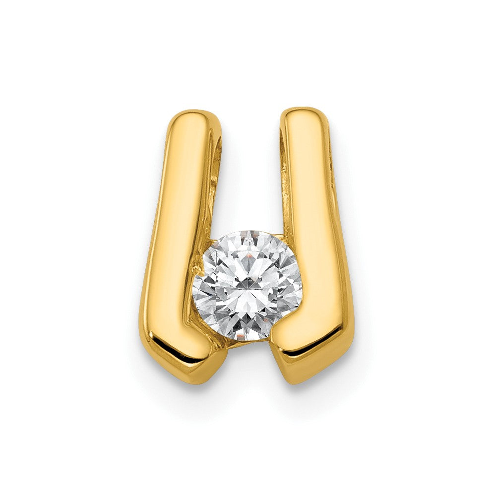 14k AAA 3.75mm Diamond Slide