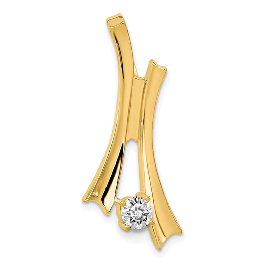 14k Holds 1 4mm Stone  AAA Diamond Slide