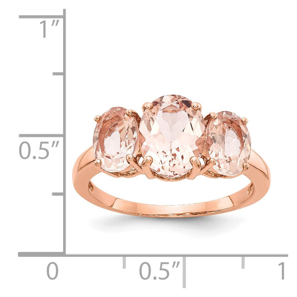 14k Rose Gold Morganite Ring