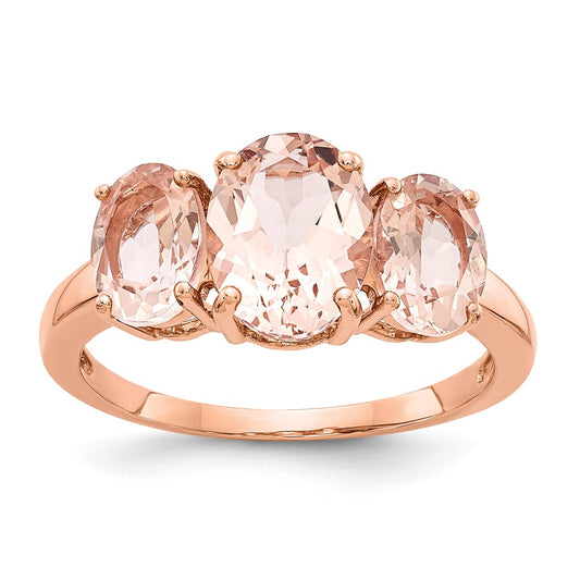 14k Rose Gold Morganite Ring