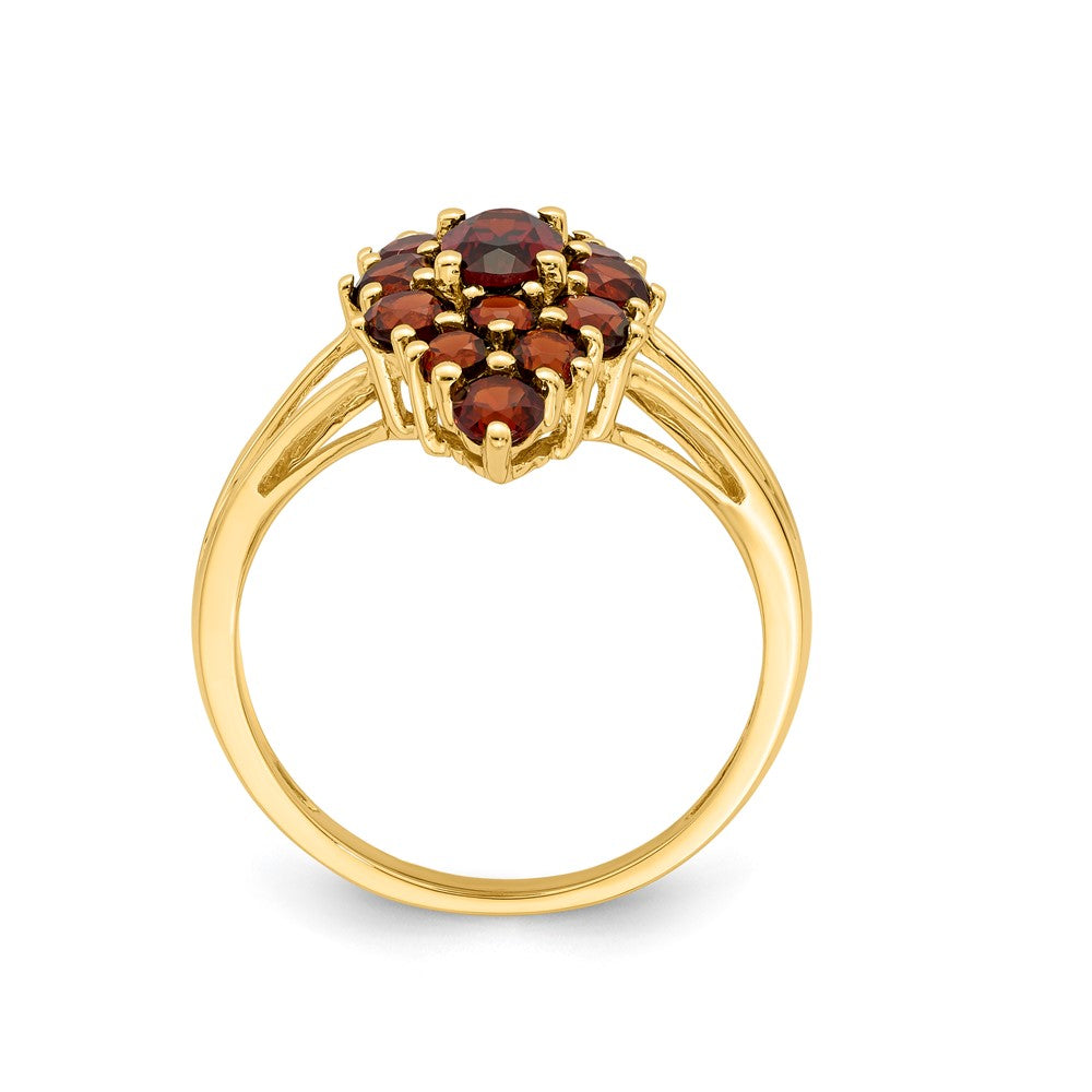 14K Yellow Gold Garnet Ring