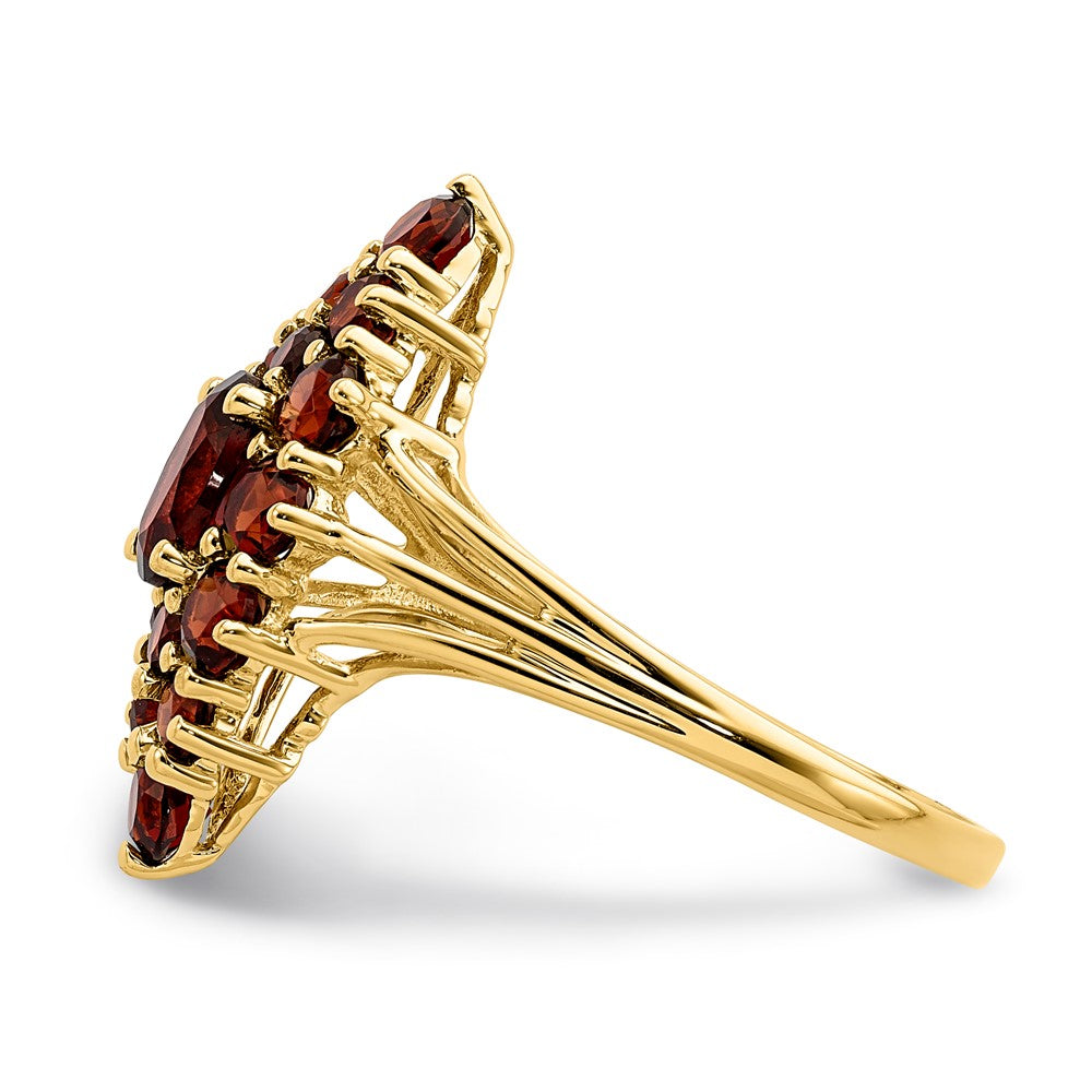 14K Yellow Gold Garnet Ring