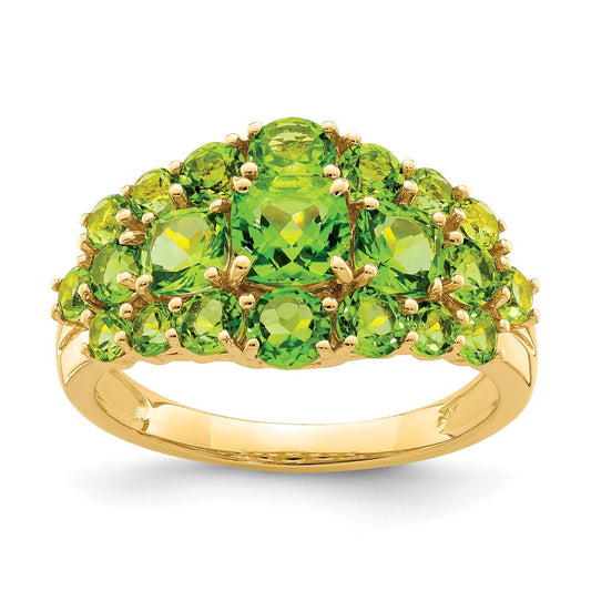 14K Yellow Gold Peridot Ring