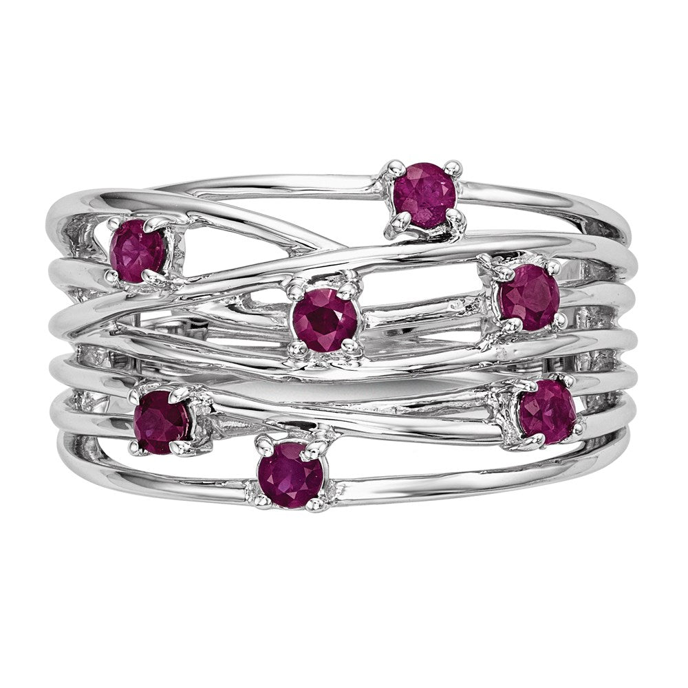 14k White Gold Ruby Ring