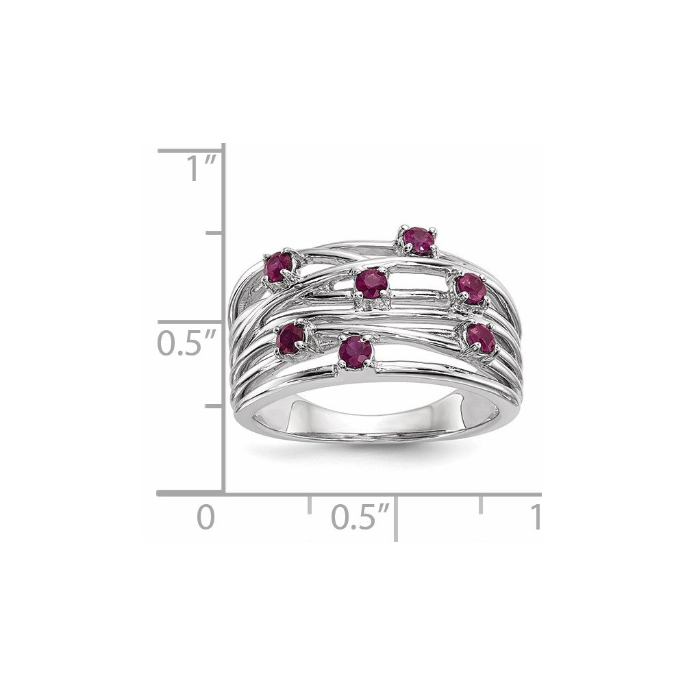 14k White Gold Ruby Ring