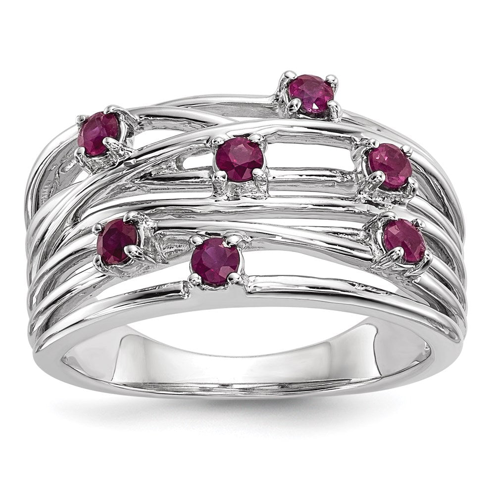 14k White Gold Ruby Ring