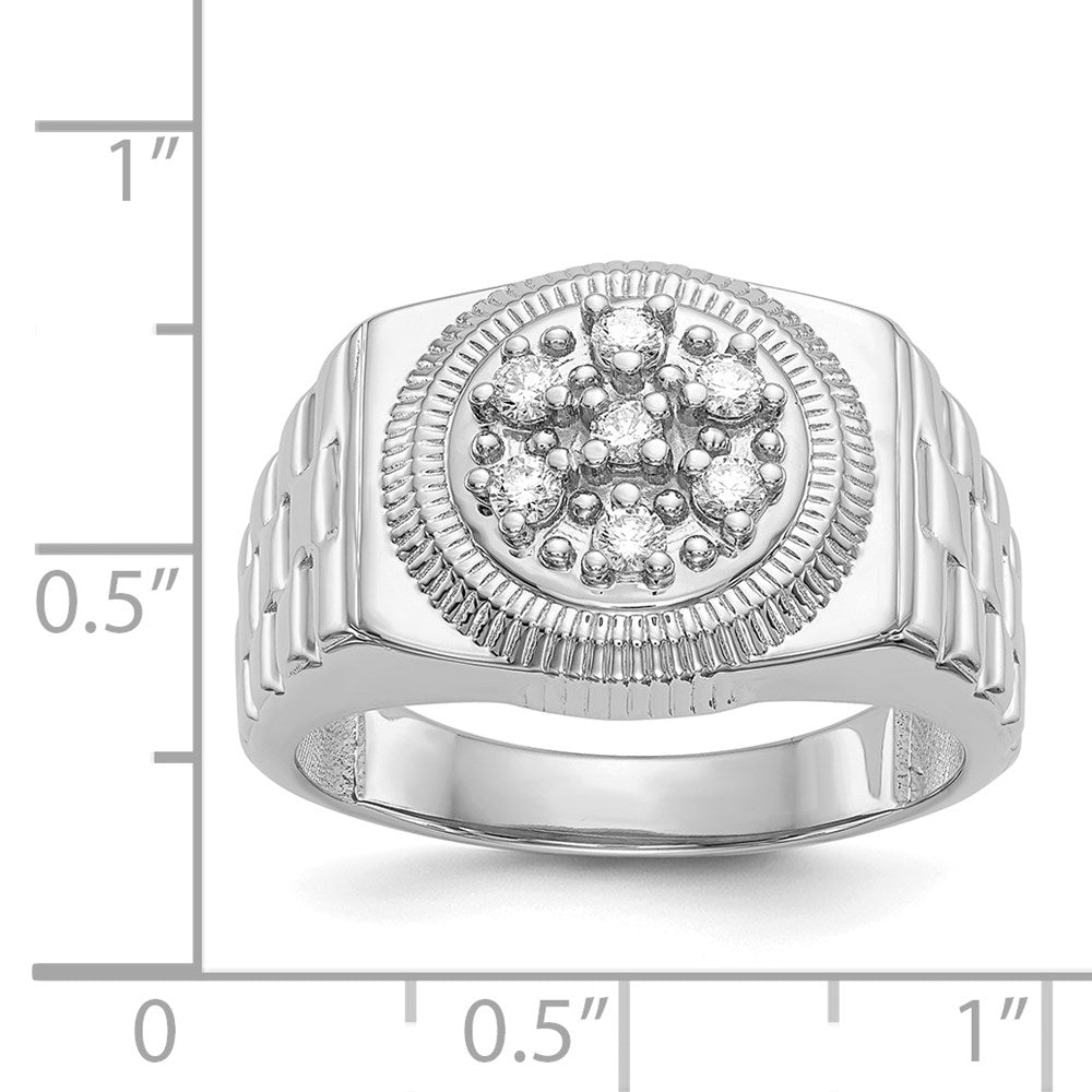 14k White Gold VS Real Diamond men's ring