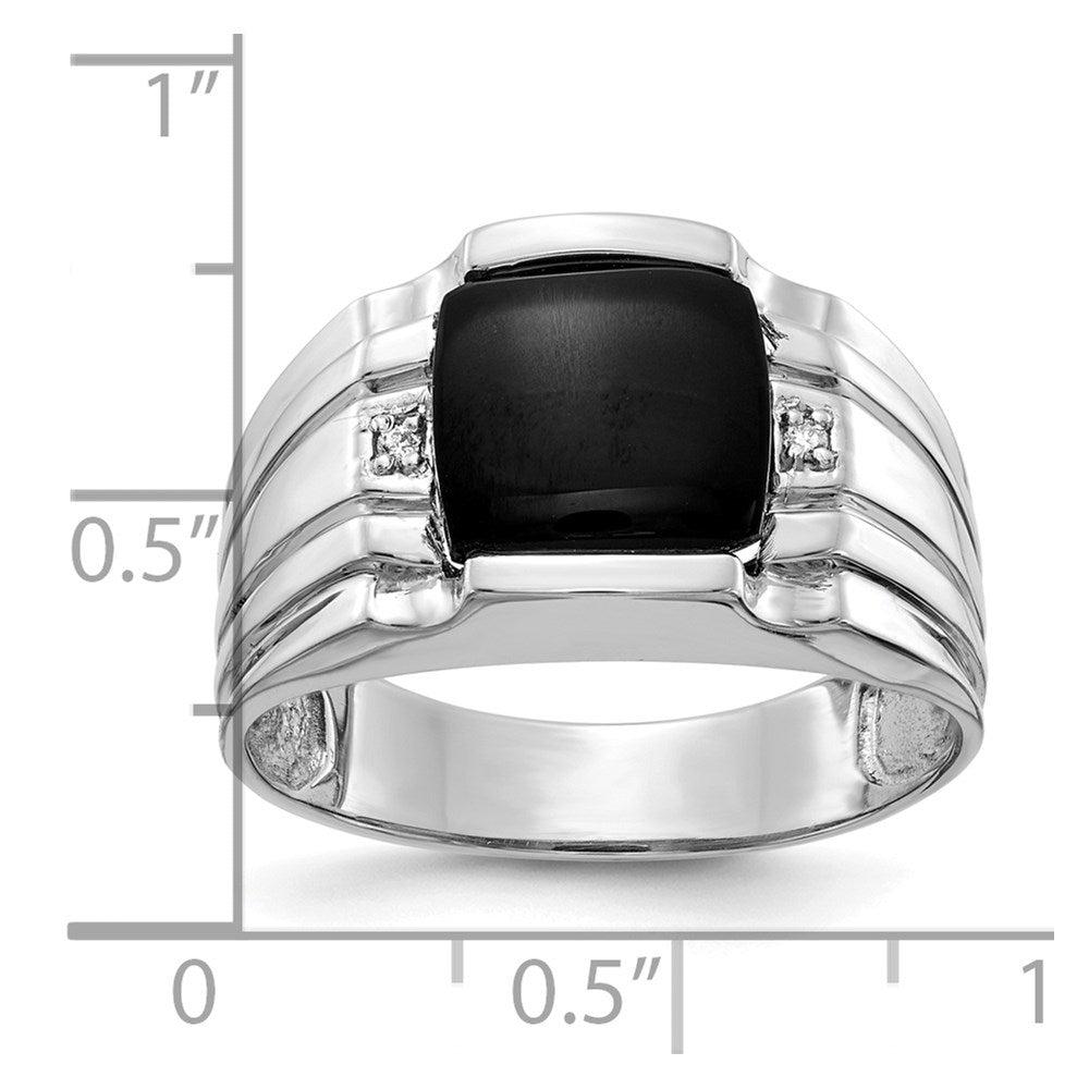 14k White Gold VS Real Diamond men's ring