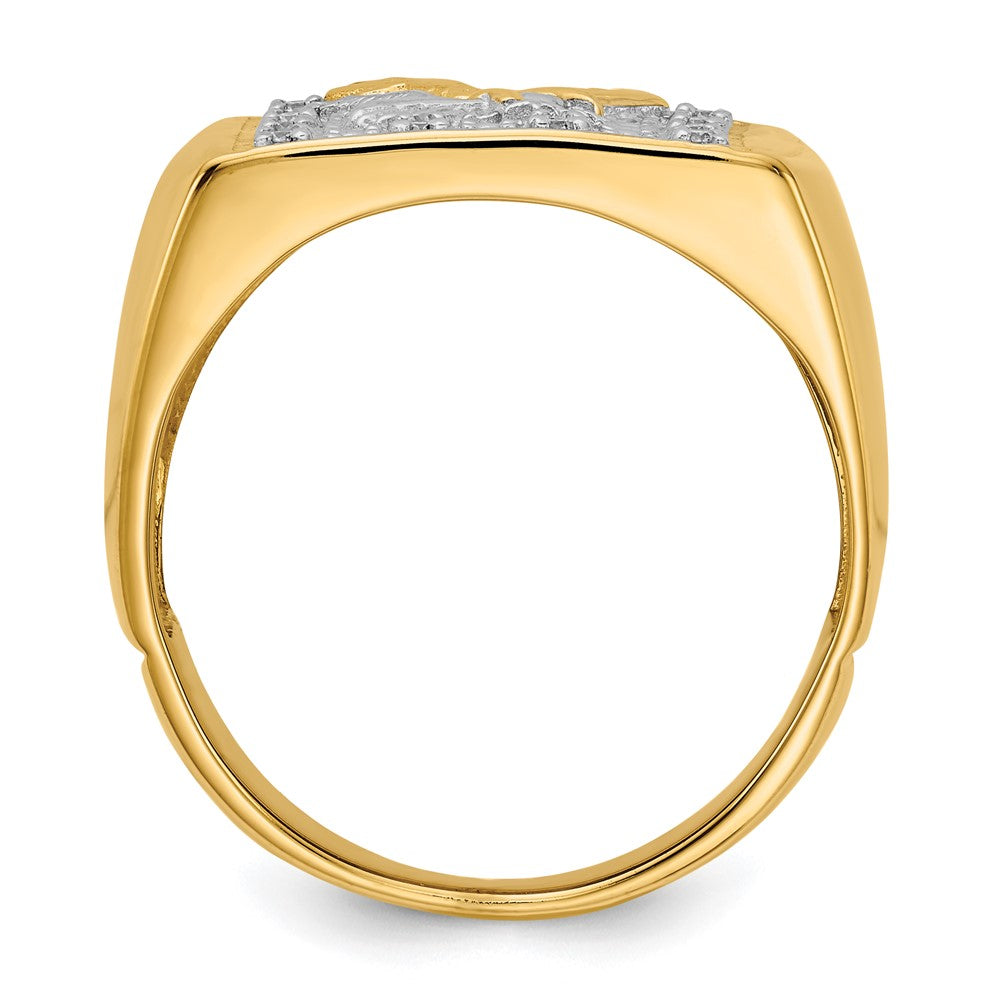 14K Yellow Gold VS Real Diamond men's ring