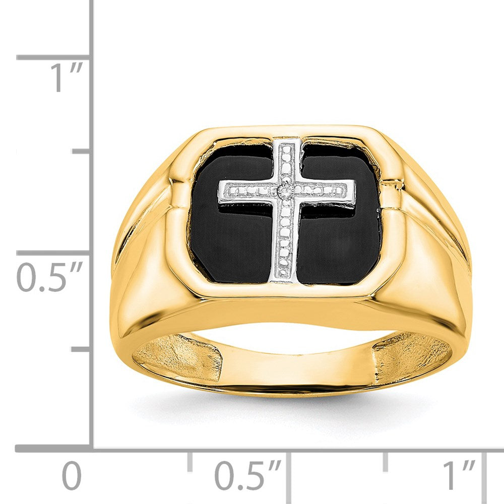 14K Yellow Gold A Real Diamond men's ring