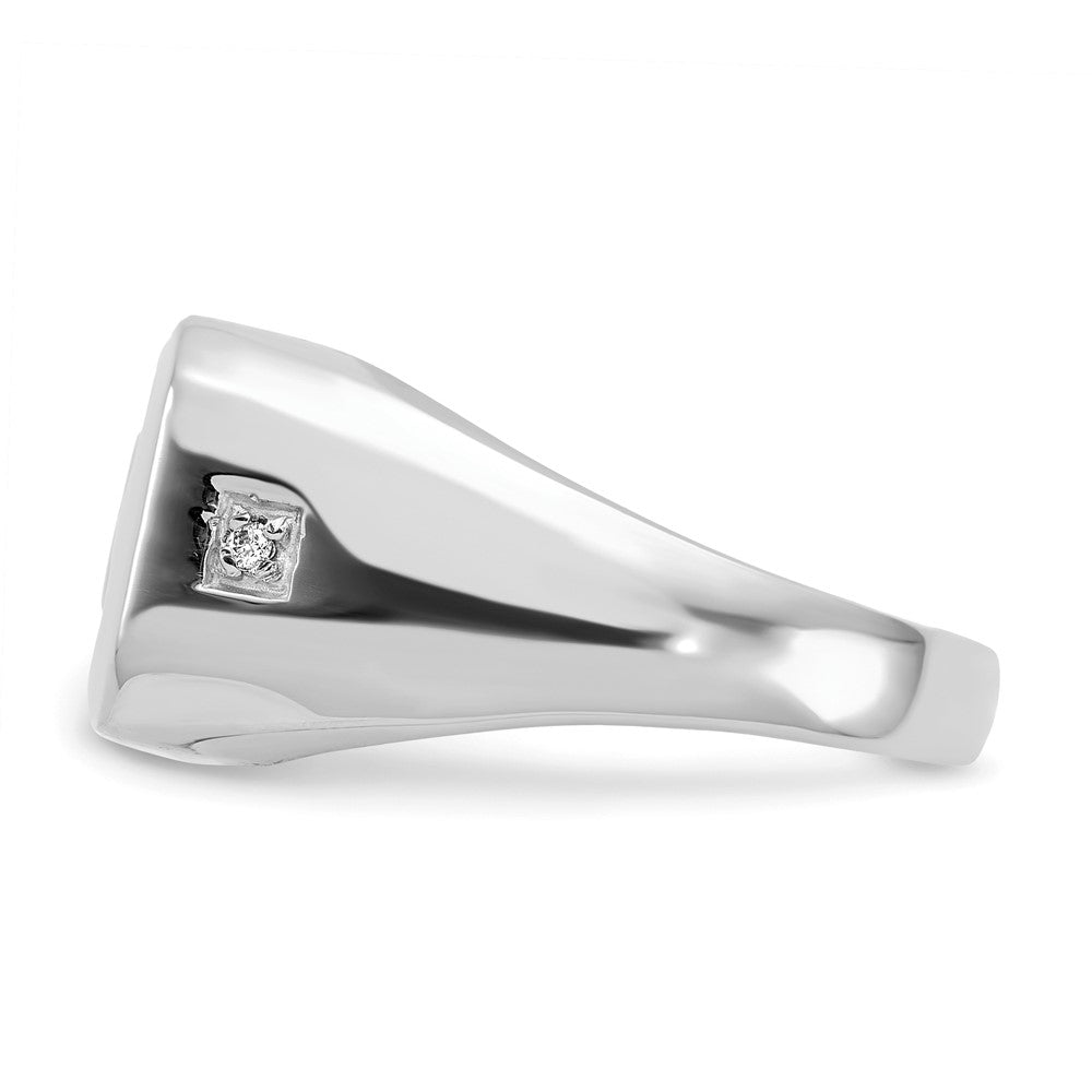 14k White Gold VS Real Diamond men's ring