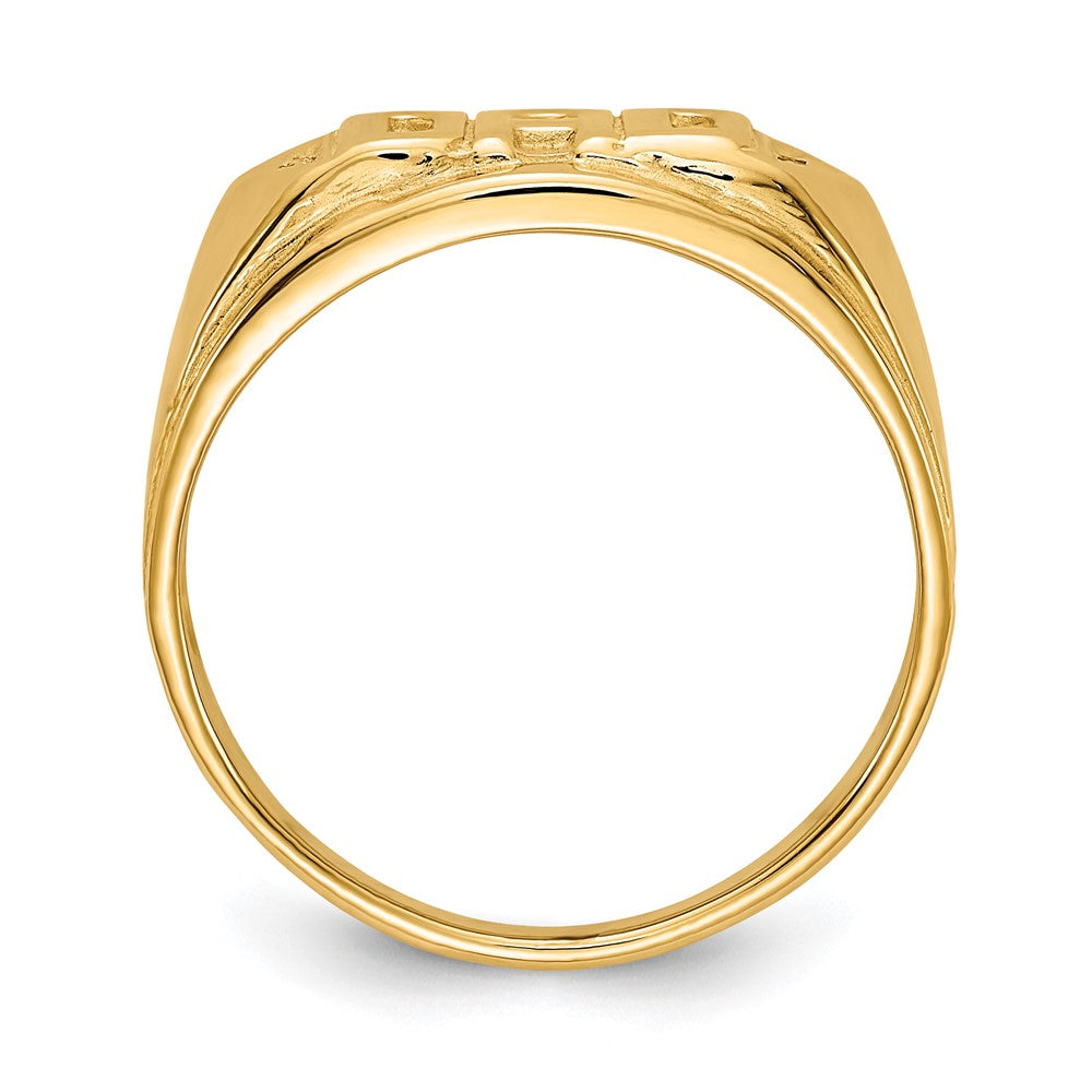 14K Yellow Gold VS Real Diamond men's ring