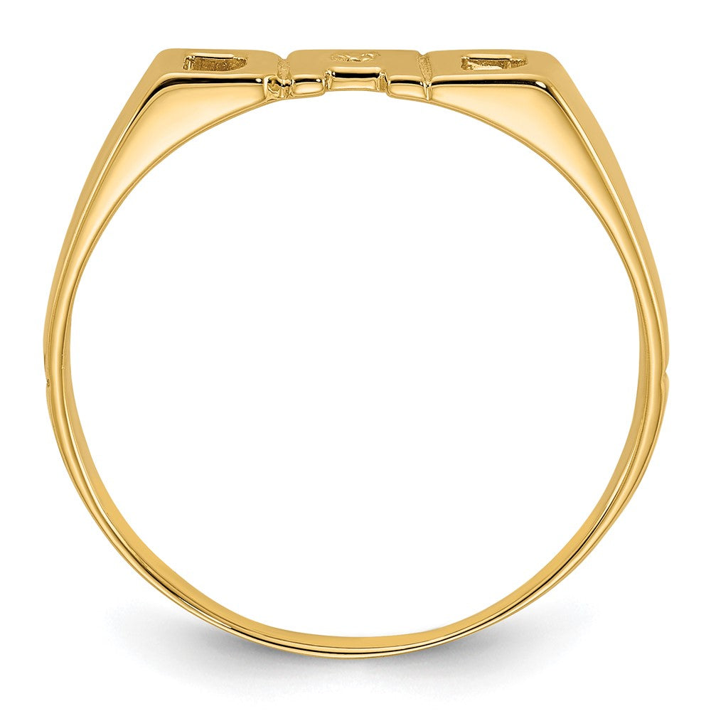 14K Yellow Gold A Real Diamond men's ring