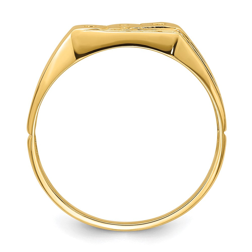 14k Yellow Gold AAA Diamond mens ring