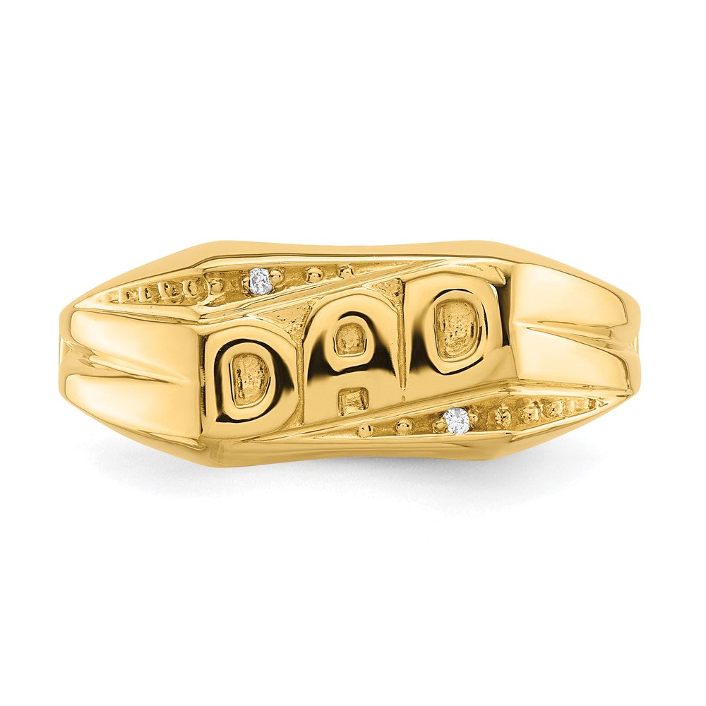 14k Yellow Gold AAA Diamond mens ring