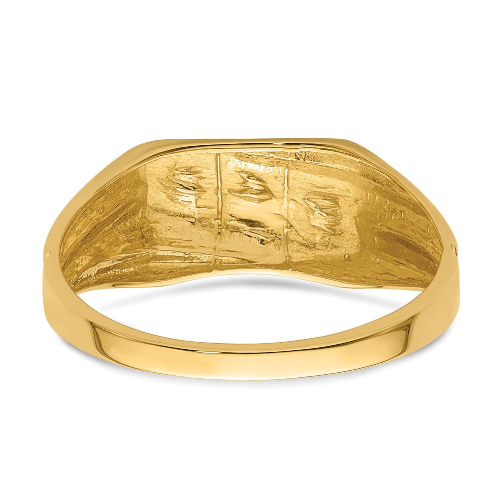 14k Yellow Gold AAA Diamond mens ring