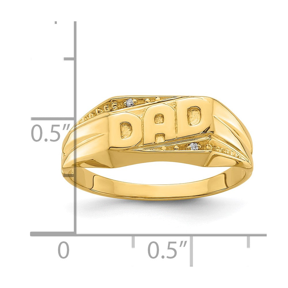 14k Yellow Gold AAA Diamond mens ring