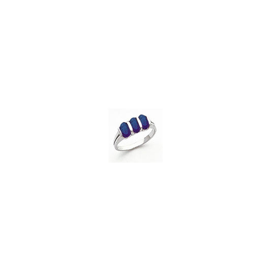 14k White Gold 6x4mm Oval Sapphire ring