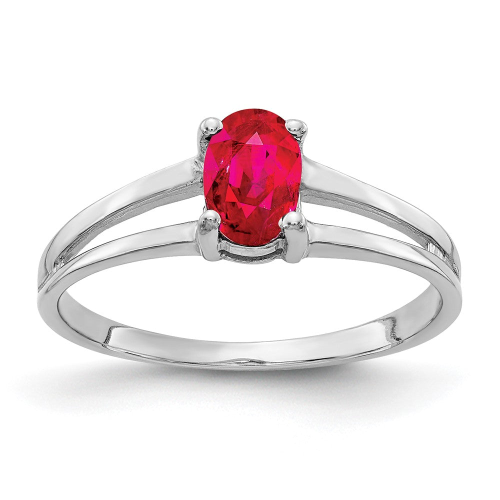 14k White Gold Ruby Ring