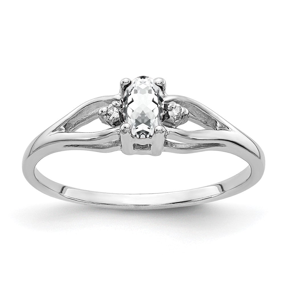 14k White Gold 5x3mm Oval Cubic Zirconia VS Real Diamond ring