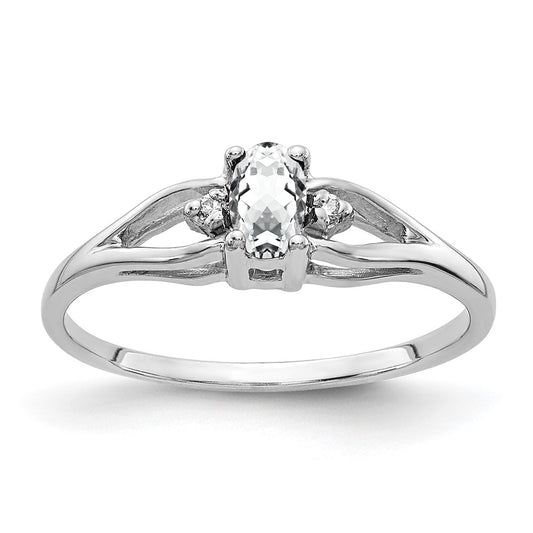 14k White Gold 5x3mm Oval Cubic Zirconia A Real Diamond ring