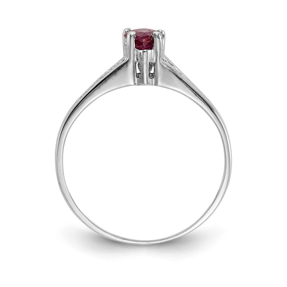 14k White Gold Ruby Ring