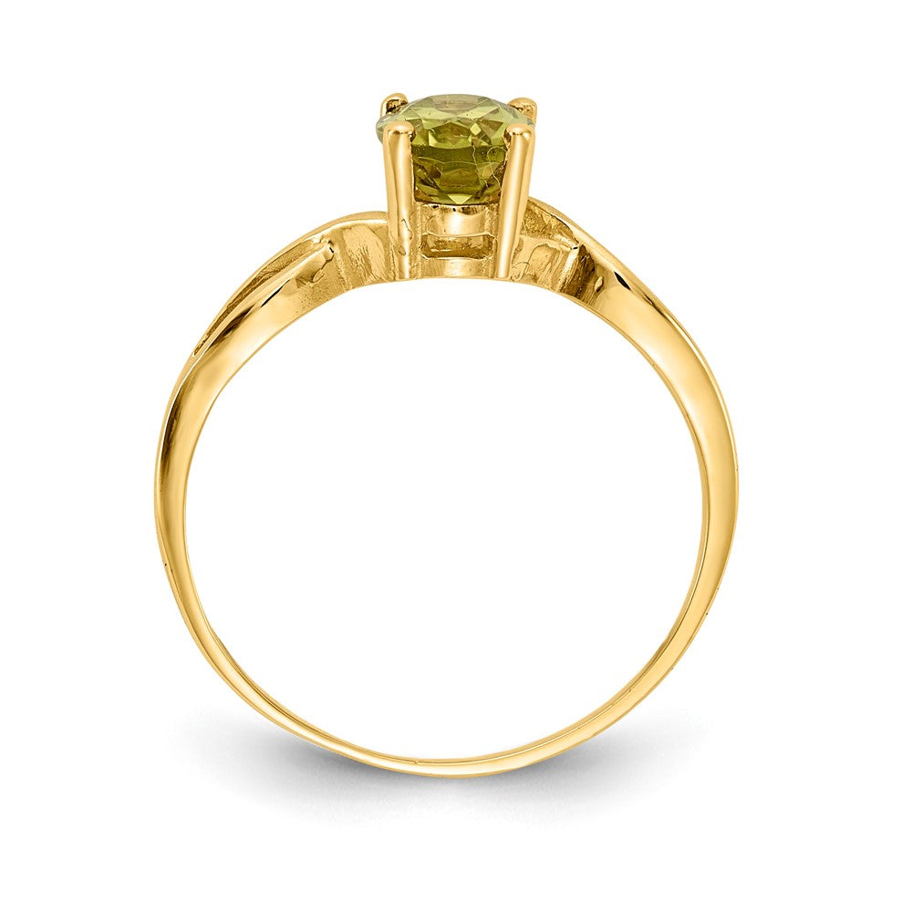 14K Yellow Gold Peridot ring