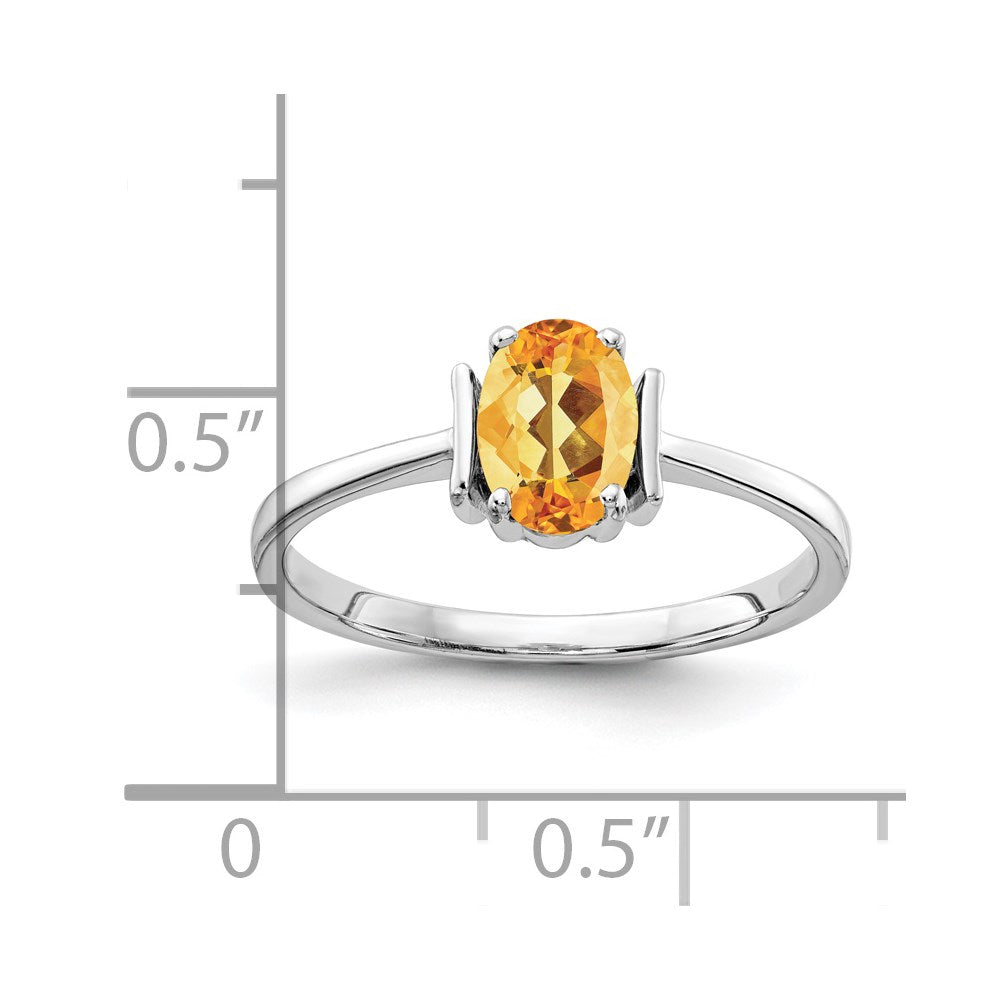 14k White Gold Citrine ring