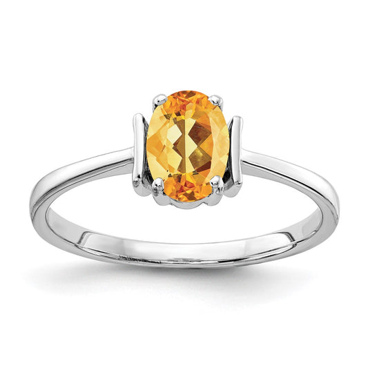 14k White Gold Citrine ring