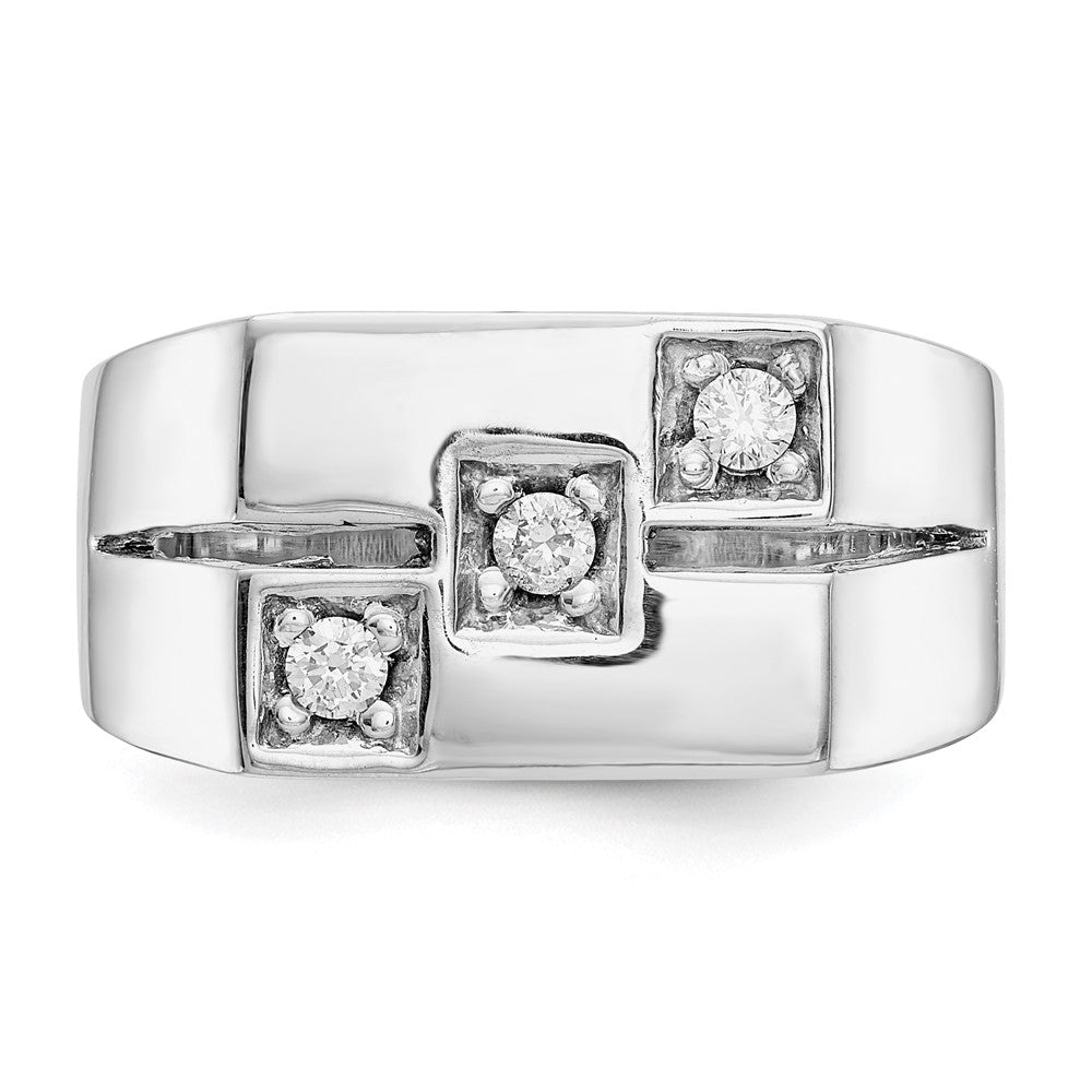 14k White Gold VS Real Diamond men's ring