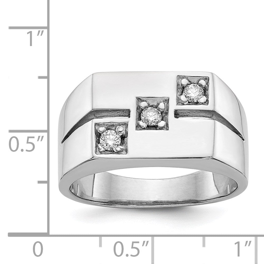 14k White Gold VS Real Diamond men's ring