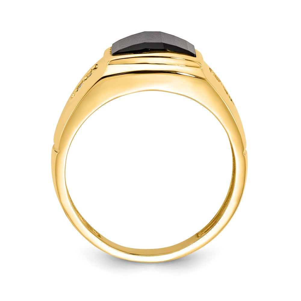 14K Yellow Gold A Real Diamond men's ring