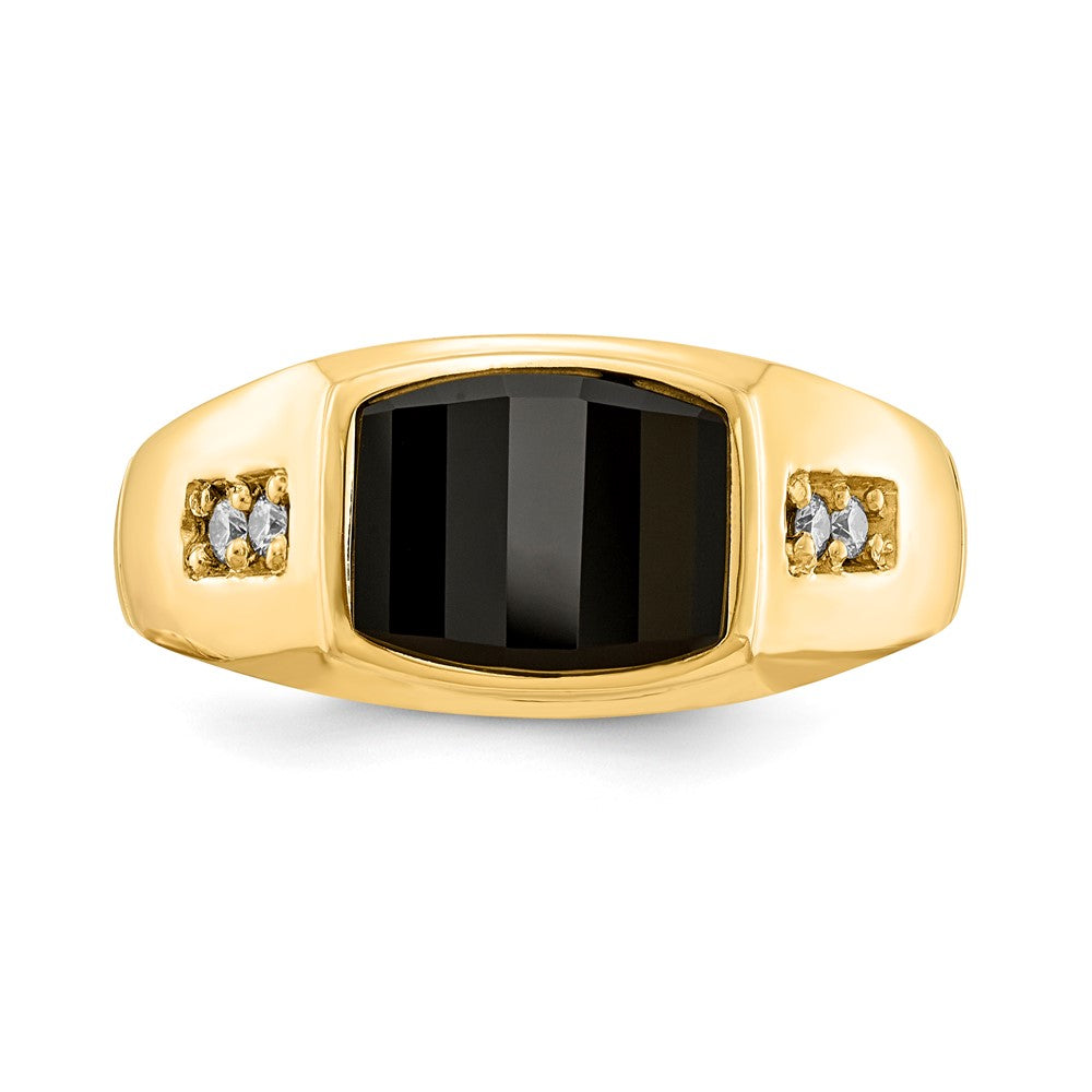 14K Yellow Gold A Real Diamond men's ring