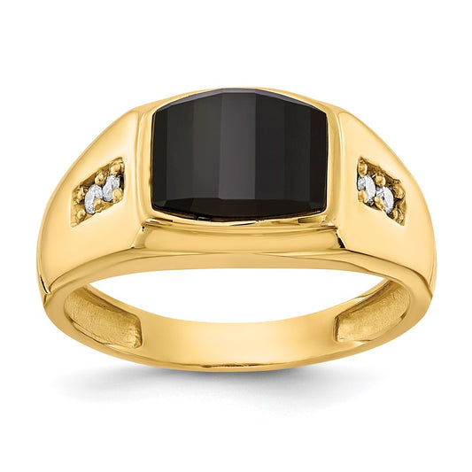 14K Yellow Gold A Real Diamond men's ring