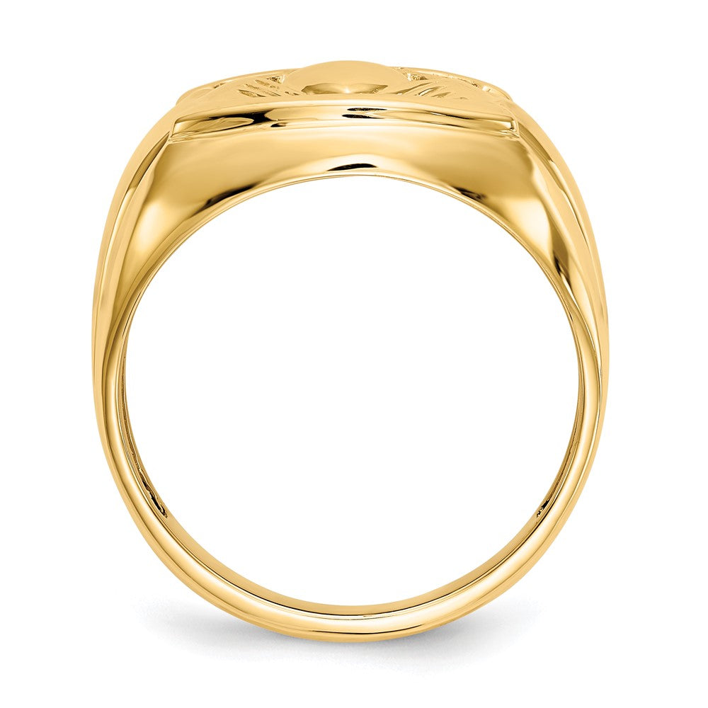 14K Yellow Gold A Real Diamond men's ring