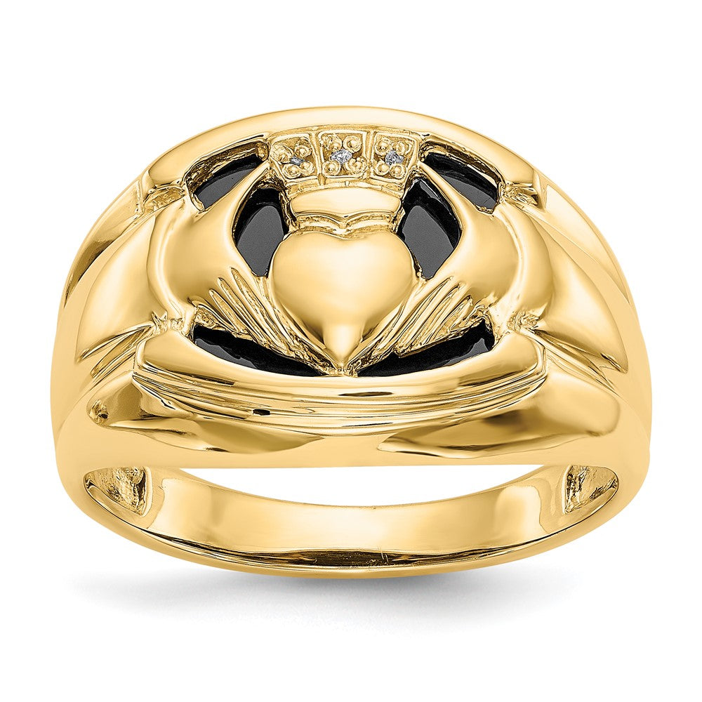 14K Yellow Gold A Real Diamond men's ring